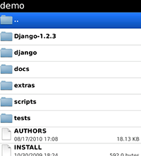 Main file list