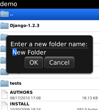 Creating a folder