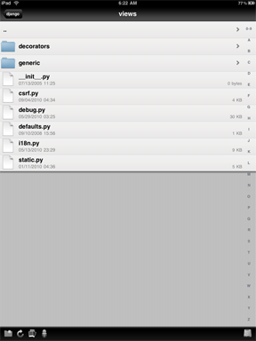 WebDAV iPad actions
