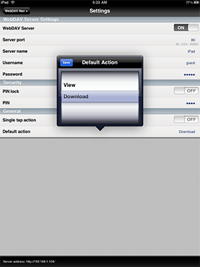 WebDAV Nav Config