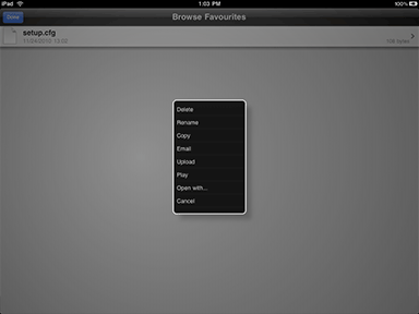 WebDAV iPad actions